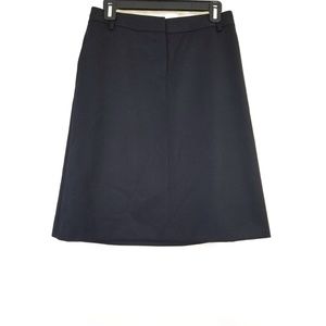 J.Crew Size 6P Black A-Line Skirt Wool